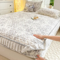 New Style Bed Sheet All-Season Princess Style Mattress Dustproof Protector a Simmons-Like Full Wrap Thickened Bed Cover Set P7FP
