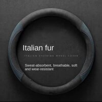 New Ultra-Thin Suede Car Steering Wheel Cover Non-Slip Anti-Sweat Breathable Four Seasons Personalized Men and Women cEPo