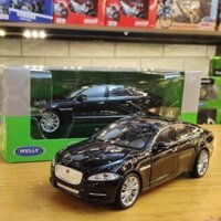 NEW Xe mô hình hợp kim JAGUAR XJ 2010 hãng Welly tỉ lệ 1:24 màu đen hàng cao cấp