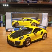 NEW Xe mô hình ô tô Porsche 911 GT2 RS hãng Maisto tỉ lệ 1:24 màu vàng hàng cao cấp
