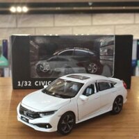 NEW Xe mô hình ôtô Honda Civic 2019 tỉ lệ 1:32 màu trắng hàng cao cấp