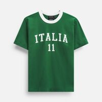[New4] Áo Thun Italia Green 11, Chất Vải Cá Sấu Cotton Thoải Mái, AT0277, SOMEHOW