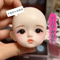 New6Pure Hand-painted Cute Baby Doll Head bjd Headband Makeup6Hand-painted Finished Product of Divided Baby Head JZJV
