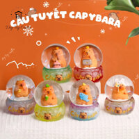 🔥NEW🔥BLIND BOX hộp mù mô hình capybara cầu tuyết thủy tinh phát sáng (có nhạc) CẦU TUYẾT CAPYBARA