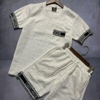 [New]Bộ  Cộc Xốp Dior Chữ Thêu Nam Mùa Hè Dập Vân Nổi Dio Cao Cấp, Bộ Đồ Nam Mùa Hè Chất Xốp Xịn