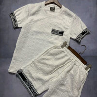 [New]Bộ  Cộc Xốp Dior Chữ Thêu Nam Mùa Hè Dập Vân Nổi Dio Cao Cấp, Bộ Đồ Nam Mùa Hè Chất Xốp Xịn