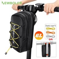 Newboler 6L Dung Tích Lớn Túi Xe Đạp Velcro Túi Xe Tay Ga Chống Thấm Nước Vỏ Cứng Xe Đạp Điện Khung Trước Túi