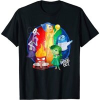 Newdisney Pixar Inside Out Nhiều Màu Sắc Vòng Tròn Nhóm Bắn Áo Thun Nam Đường Phố Thể Thao Cổ Tròn cotton Áo Thun 536687