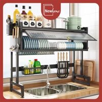 Newhome Kệ Chén Có Nắp Đậy, Kệ Để Bát Đĩa Đa Năng Thông Minh Nhà Bếp Trên Bồn Rửa, 2 Màu