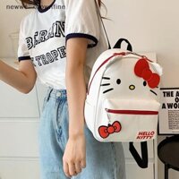 Newwellknownfine Hello Kitty Ba lô hoạt hình chống nước cho trẻ em bé gái bé trai WEE