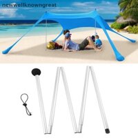 Newwellknowngreat 1Pc 5 Phần 1.6 / 2M Hợp Kim Nhôm Có Thể Điều Chỉnh Nơi Trú ẩn Mái hiên Hỗ Trợ Cực Có Thể Gập Lại Tán Bãi Biển Lều Cực Nơi Trú ẩn Bạt RRT