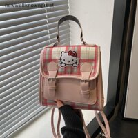 Newwellknowngreat Hello Kitty Ba lô Học sinh Túi đeo chéo KT Cat School Túi quà tặng RRT