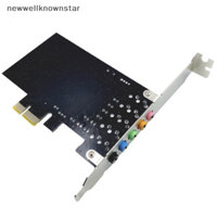 Newwellknownstar PCI-E 5.1 Card âm thanh Máy tính PCIE 5.1 Kênh Âm thanh 3D 6 kênh Trò chơi 3D Âm nhạc Thẻ âm thanh kỹ thuật số PCI Express 5.1 CH 24Bit QWE