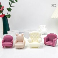 Nex 3D Silicone Fondant Bánh Khuôn Sofa Hình Ghế Nội Thất DIY Xà Phòng Sô Cô La Sáp Khuôn Trang Trí Bàn Làm Việc Tại Nhà