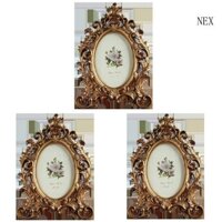 Nex Phong Cách Châu Âu Khung Ảnh Tranh Khắc Nhựa Khung 3 Kích Cỡ Cho Đồ Trang Trí Để Bàn Retro Tay Nghề Hình Fram