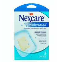 Nexcare Băng Dán Bảo Vệ Vết Thương Nexcare Waterproof Covers & Protects Trong Suốt Chống Thấm Nước 3 Miếng