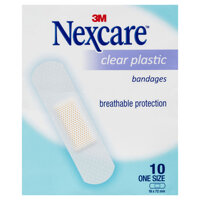 Nexcare Băng Keo Cá Nhân Nexcare Clear Plastic Badages Trong Suốt 10 Miếng