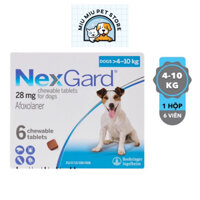 NexGard 4-10kg (1 viên) - Phòng và Trị Ve Rận Bọ Chét Ghẻ Demodex trên Chó