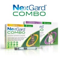 NEXGARD COMBO - Nhỏ gáy Ve Rận, Phòng và Trị Nội Ngoại Kí Sinh cho Mèo