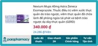 Nexium Mups 40mg Astra Zeneca 2 vỉ x 7 viên – Điều trị trào ngược dạ dày
