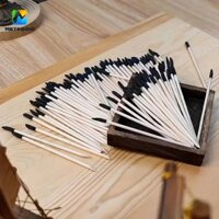 Nexusbeam 100 Que chà nhám chính xác, Thiết kế que diêm Cây chà nhám chi tiết mịn, Đánh bóng Tay cầm bằng gỗ thoải mái 150 GritIdeal Que loại bỏ rỉ sét Mô hình nhựa gỗ