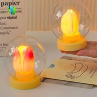 Nexusf Đèn Ngủ Nhỏ, Mô Phỏng Bó Hoa Cây Cảnh Hoa Giả LED Nến Điện Tử, Trang Trí Bàn Làm Việc Nhà Trang Trí Đèn Đầu Giường Đẹp Đạo Cụ Chụp Ảnh