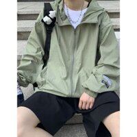 [Nexus]Summer Men's Simple Sun Protection Jacket Ultra-thin Breathable Trench Coat