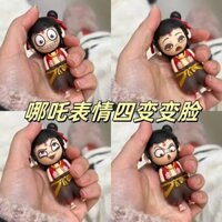 Nezha 2 Con quỷ Naohai Mặt dây chuyền thay đổi khuôn mặt Móc khóa Bản sao phim 4 Đồng hồ thay đổi khuôn mặt Quà tặng hài hước