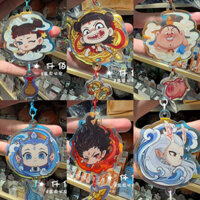 Nezha: Cậu bé kỳ diệu đã khuấy động biển, móc khóa chuông ngôi sao hoạt hình, quà tặng acrylic anime, mặt dây chuyền phụ kiện ba lô - Jiezi