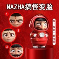 Nezha đổi mặt Đồ chơi búp bê ma thuật cậu bé Naohai móc khóa hoạt hình Nezha Ao Bing chìa khóa học sinh Dễ thương