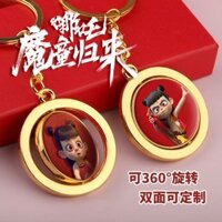 Nezha 's Demon Boy Haohai Series Xoay Móc Khóa Mặt Dây Chuyền Nezha Mặt Dây Chuyền Phim Hàng Hóa Nezha Móc Khóa20250303