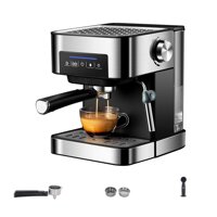 N&F Espresso Machines, 20 Bar Coffee Machine, for Espresso, Latte and Mocha, with steam Function Automatic Coffee Machine, 1.5L Removable Water Tan...