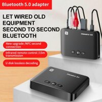 Nfc Bluetooth 5.0 Bộ Thu Âm Thanh Đĩa U 3.5 Mm AUX Jack Âm Nhạc Stereo Bộ Chuyển Đổi Không Dây Từ Xa Cho Xe Bộ Loa Khuếch Đại