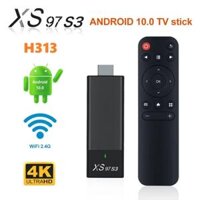(NFHU) XS97 S3 Smart TV Stick Set Top Box H313 Internet HDTV 4K HDR TV Receiver 2.4G 5.8G Wireless WiFi Android 10 Media Player