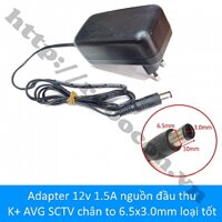 NG121 Adapter 12v 1.5A nguồn đầu thu K+ AVG SCTV chân to 6.5x3.0mm loại tốt