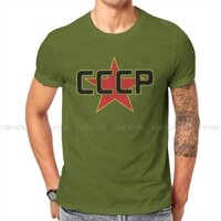 Nga Liên Xô CCCP Áo Thun Cổ Tròn Trên Ngôi Sao Đỏ In Homme Áo Hipster Quần Áo 6XL