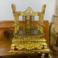 Ngai thờ gỗ dổi 87x58cm