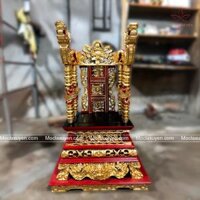 Ngai thờ gỗ gụ kích thước 61x47 cao 91cm ngai trụ sơn son thếp vàng