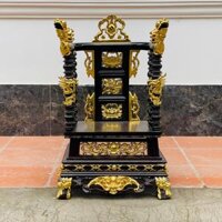 Ngai thờ gỗ gụ kích thước 50x40 cao 81cm ngai trụ đục kỹ
