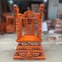 Ngai thờ gỗ hương kích thước 47x37 cao 87cm họa tiết bán nguyệt.