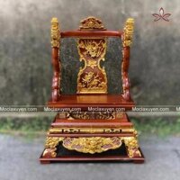 Ngai thờ gỗ Hương kích thước 54x44 cao 87cm ngai vách dát vàng