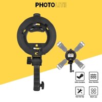 Ngàm chuyển flash S Shape Photolite PA073 dùng gắn phụ kiện studio softbox ô tản sáng ngàm bowen