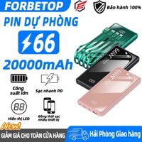 Ngân hàng điện di động 20000mAh Sạc siêu nhanh 66W cho iP Samsung Huawei Bộ sạc pin di động EXternal Powerbank