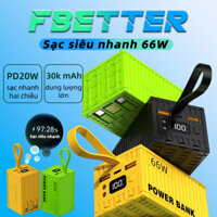 Ngân hàng điện dung lượng lớn 66W 30000mAh Pin sạc nhanh hai chiều dự phòng Bộ sạc pin di động cho iPhone Sam