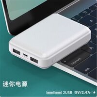 Ngân hàng điện gấp đôi USB 5000 mAh siêu mỏng trắng hoạt hình nhỏ gọn nhỏ gọn điện thoại di động Quà Tặng di động điện thoại di động