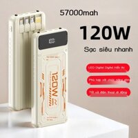 ◙Ngân hàng điện sạc siêu nhanh 57000mA Công suất lớn đi kèm với nguồn điện di động cáp
