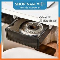 Ngăn Kéo Dưới Bàn Làm Việc Trong Suốt - Hộp Nhựa Để Đồ Dán Dưới Bàn Kèm Miếng Dán - Nhỏ Đen
