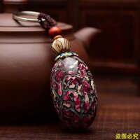 Ngàn Mắt Bồ Đề Hạt Giống Thành Phẩm Wenwan Bồ Đề Trái Cây Tím Ô Tô Móc Khóa Mặt Dây Chuyền Phụ Kiện Cặp Đôi Quà Tặng 3-3pw