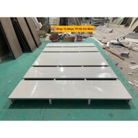 [Ngang 1m2 x Dài 2m] Giường Ngủ Pallet Nhựa Gấp Gọn Kích thước Cao 8,5cm Màu Trắng GNPL003