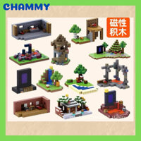 (Ngẫu nhiên) Đồ chơi Minecraft, khối nam châm từ tính block minecraft Chammy, đồ chơi xây dựng trò chơi giải trí cho bé